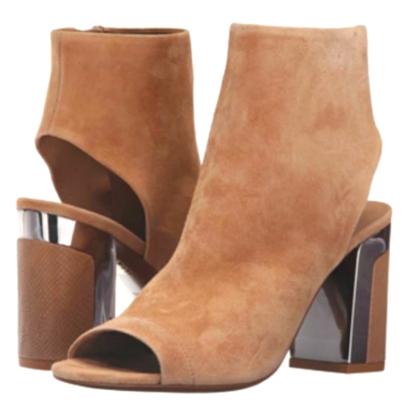 Vince Fenmore Peep-Toe Sand Bootie - Picture 1 of 15